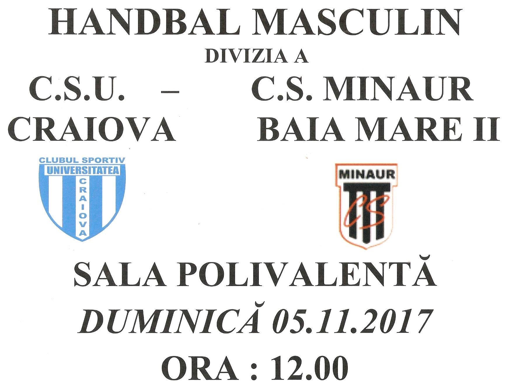 Etapa a VII-a a Campionatului National de Handbal , Divizia A , seria B